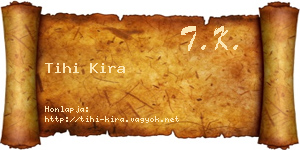 Tihi Kira névjegykártya